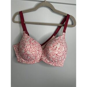 Modern Movement Charming Floral Print Full Coverage Bra Adjustable Straps 38C